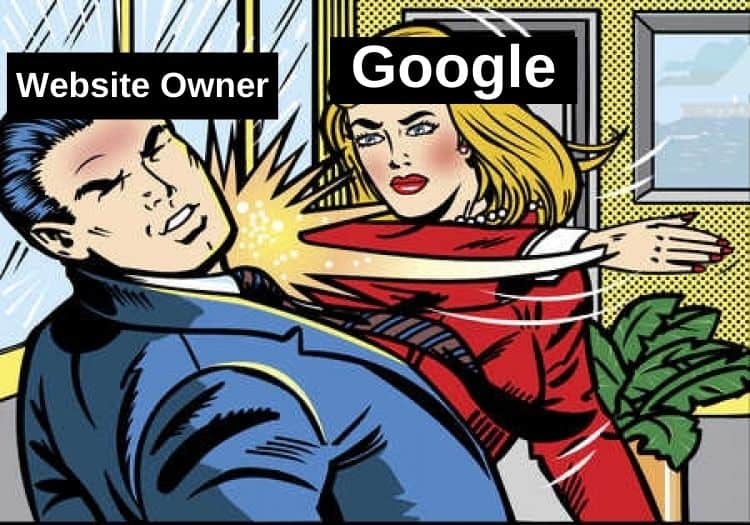 Google 演算法更新示意圖