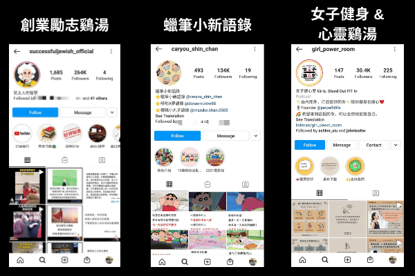 IG 主題專頁範例（圖一）