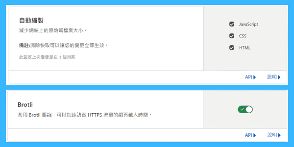 Cloudflare 速度設定